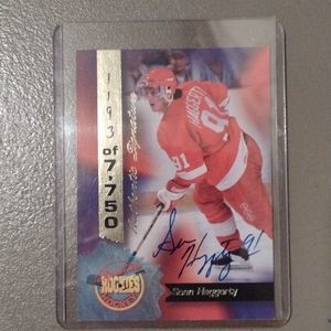 Sean Haggerty autographed hockey card in protective cover. 1193 of 7,750